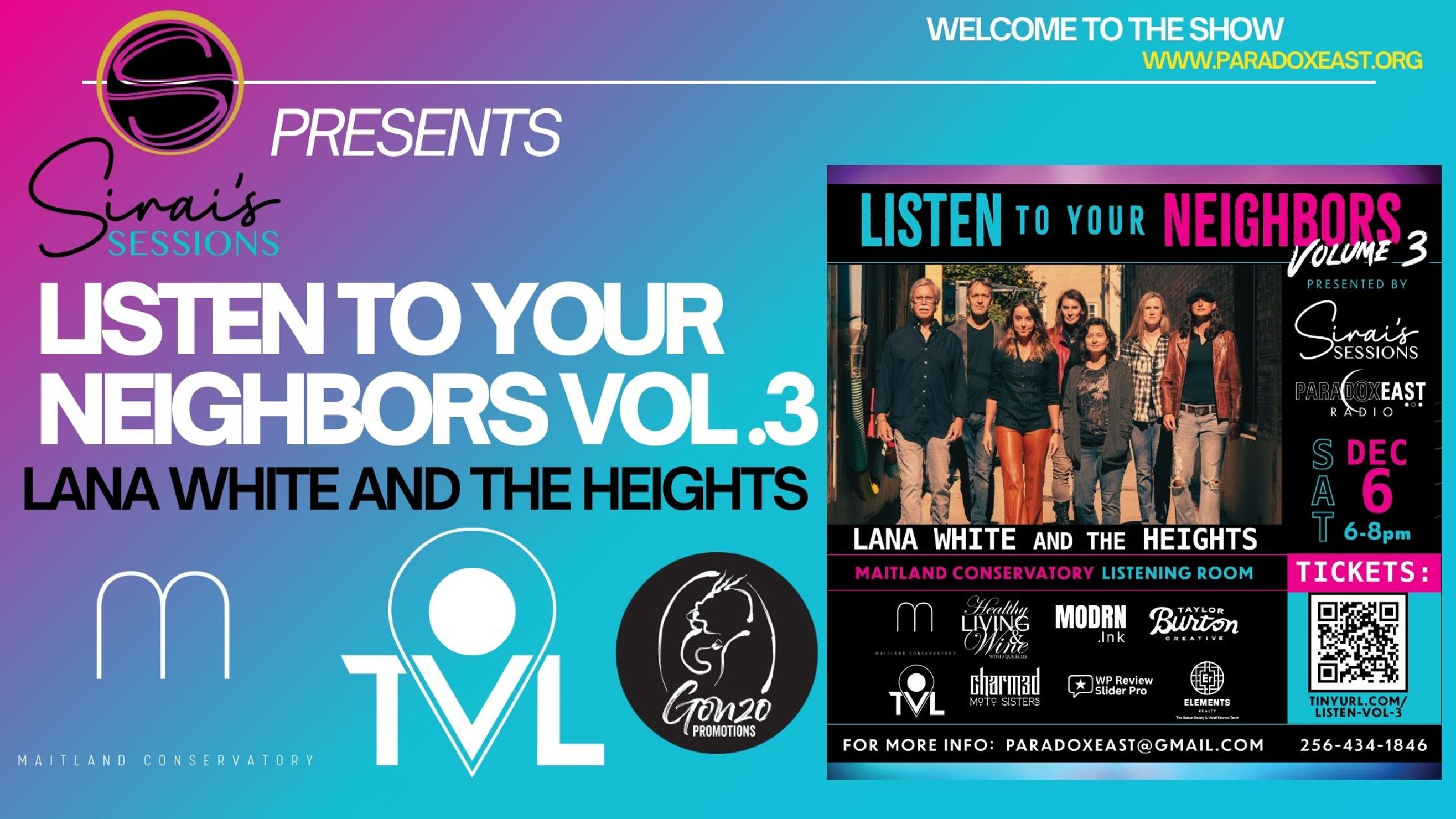 Listen to your neighbors Vol.3 - Lana White & the Heights.